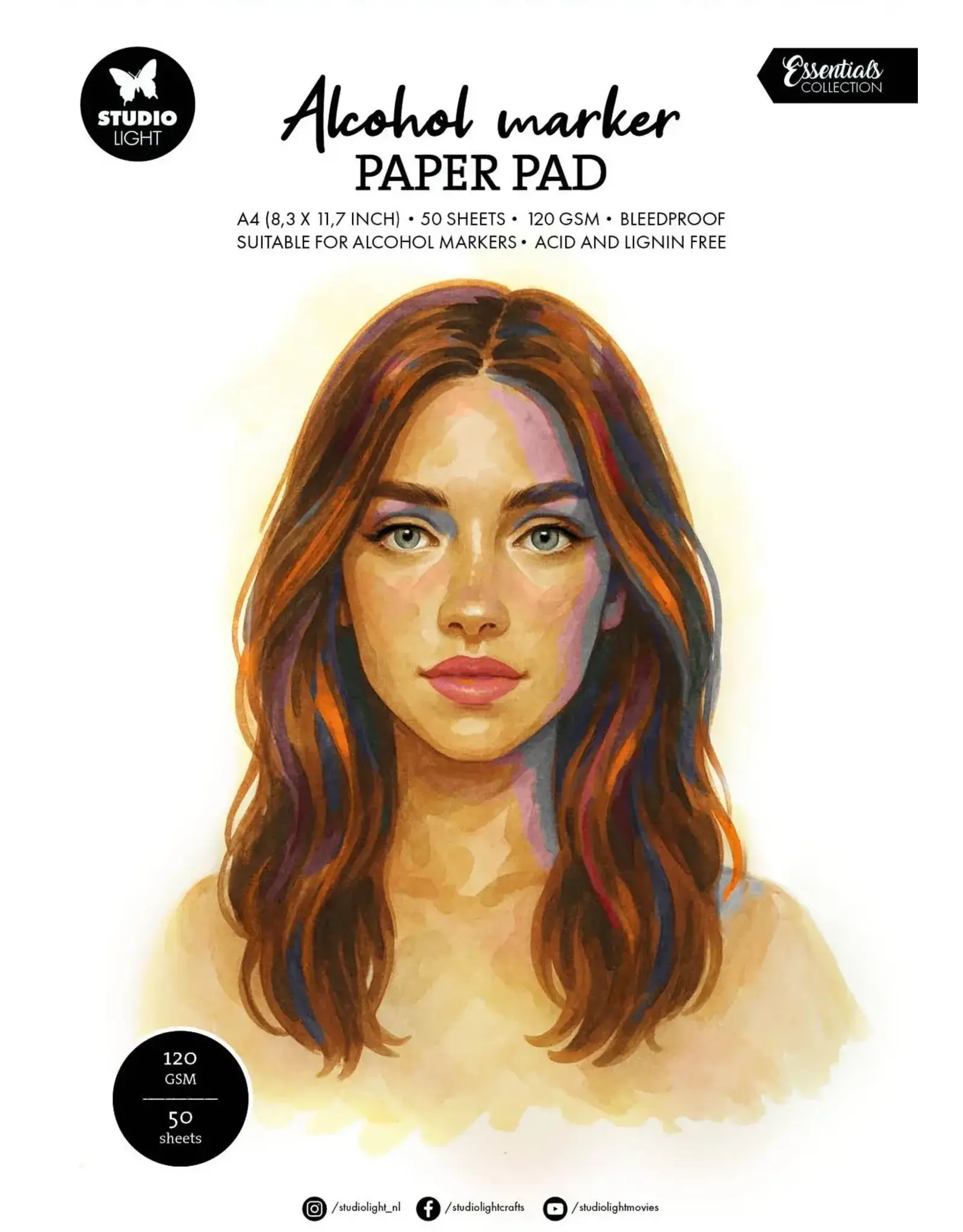 STUDIOLIGHT STUDIOLIGHT ESSENTIALS COLLECTION ALCOHOL MARKERS PAPER PAD