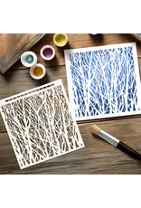 COSMIC SHIMMER COSMIC SHIMMER ANDY SKINNER WOODLAND 8x8 STENCIL