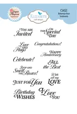 ELIZABETH CRAFT DESIGNS ELIZABETH CRAFT DESIGNS PAPER FLOWERS BY ANGELICA TURNER BOHEMINAN ROSE SENTIMENTS CLEAR STAMP SET