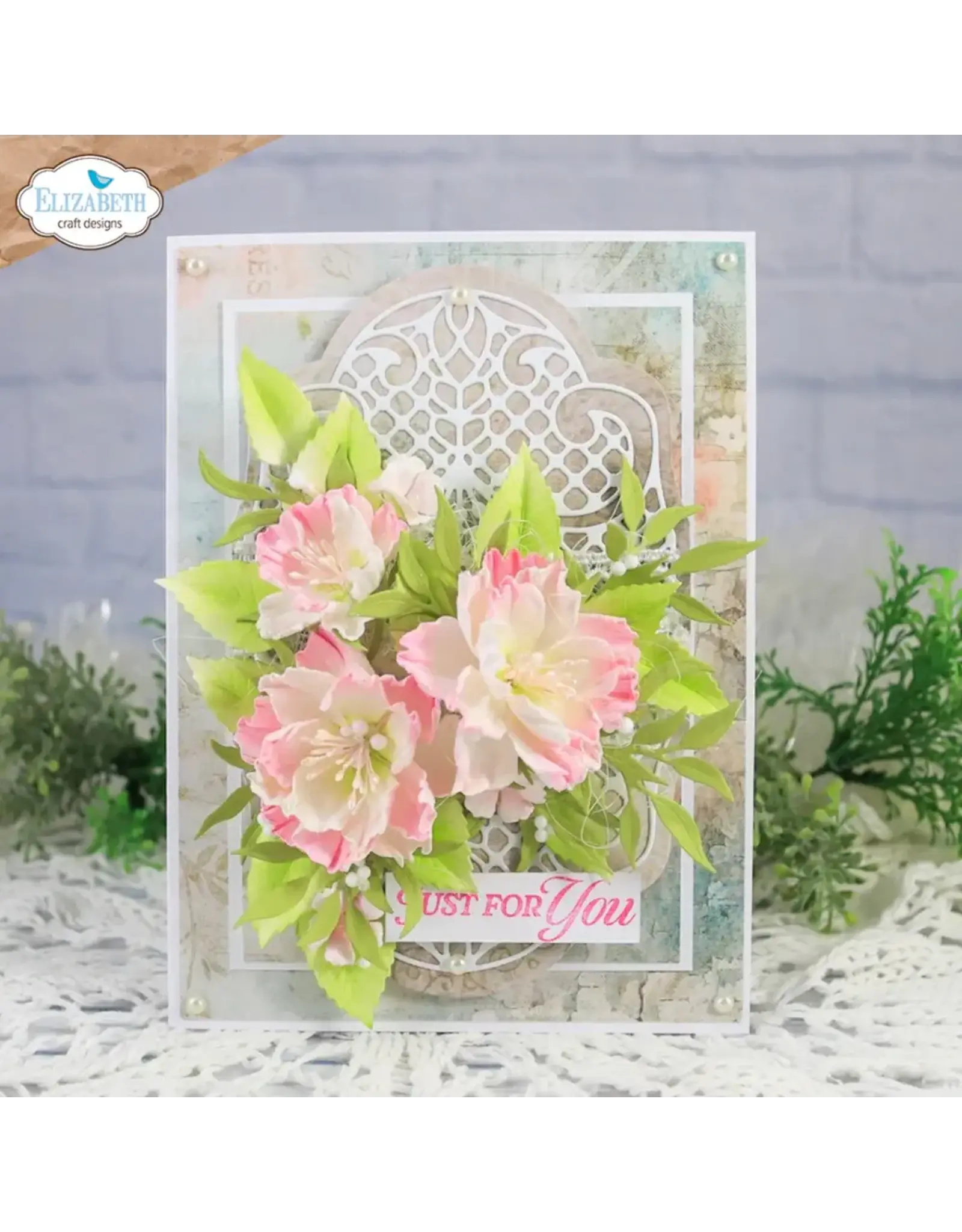 ELIZABETH CRAFT DESIGNS ELIZABETH CRAFT DESIGNS PAPER FLOWERS BY ANGELICA TURNER BOHEMINAN ROSE SENTIMENTS CLEAR STAMP SET