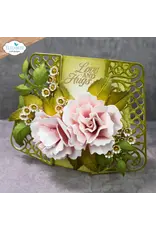 ELIZABETH CRAFT DESIGNS ELIZABETH CRAFT DESIGNS PAPER FLOWERS BY ANGELICA TURNER DELICATE FANCY CARD EASEL DIE SET