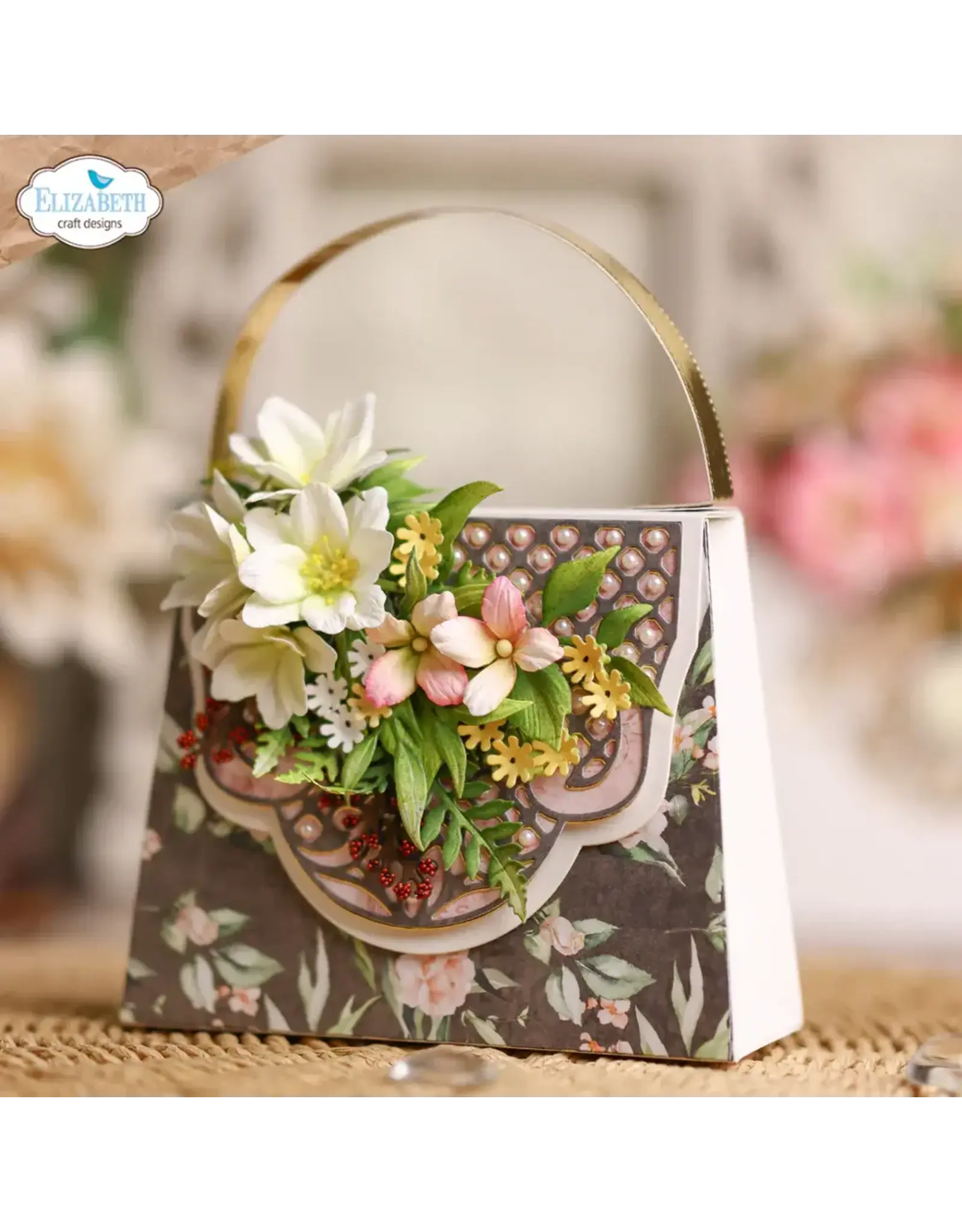 ELIZABETH CRAFT DESIGNS ELIZABETH CRAFT DESIGNS PAPER FLOWERS BY ANGELICA TURNER DELICATE FANCY PURSE DIE SET