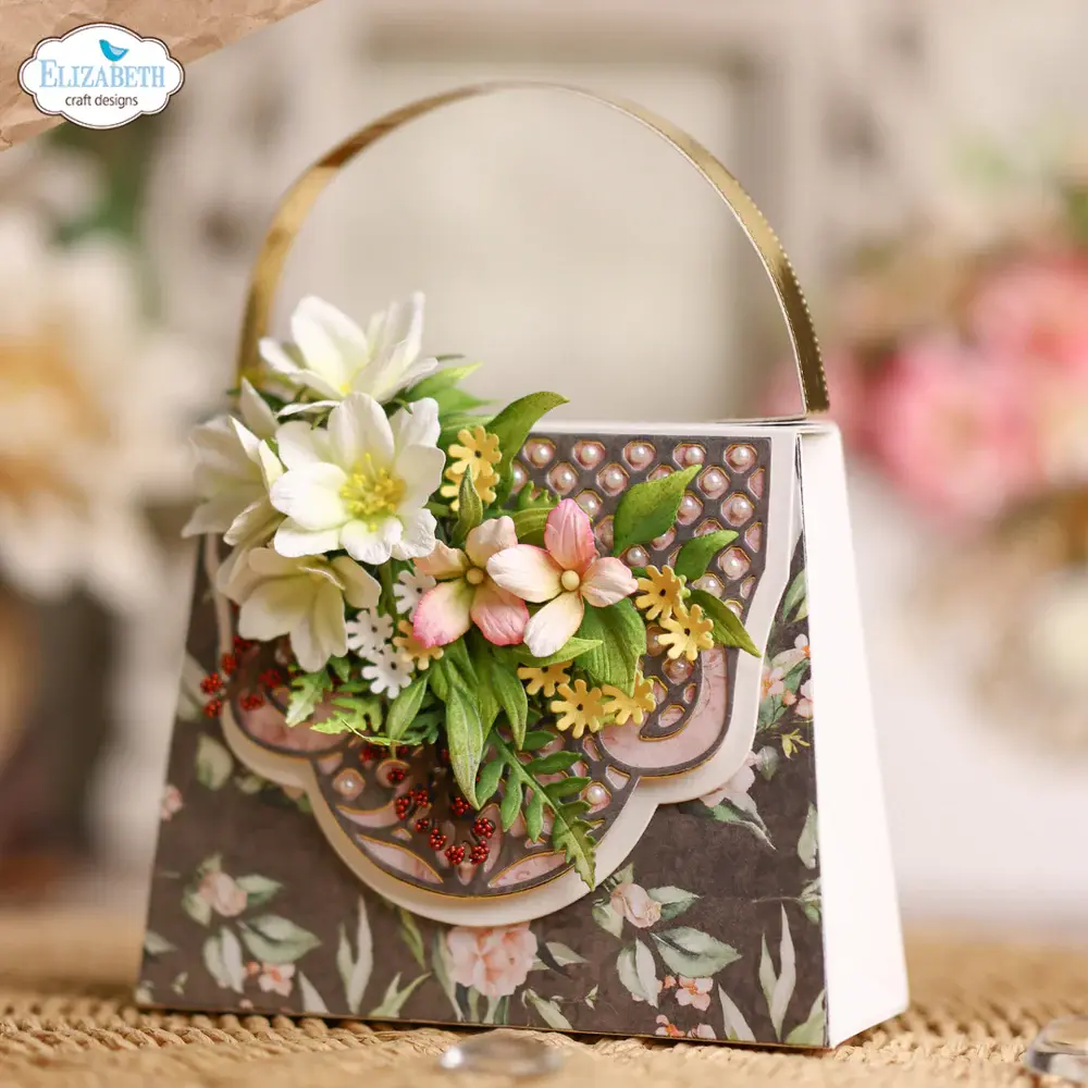 ELIZABETH CRAFT DESIGNS ELIZABETH CRAFT DESIGNS PAPER FLOWERS BY ANGELICA TURNER DELICATE FANCY PURSE DIE SET