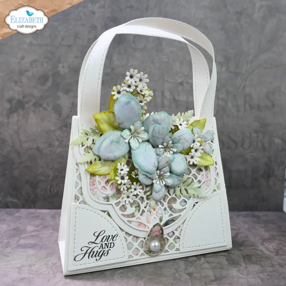 ELIZABETH CRAFT DESIGNS ELIZABETH CRAFT DESIGNS PAPER FLOWERS BY ANGELICA TURNER DELICATE FANCY PURSE DIE SET