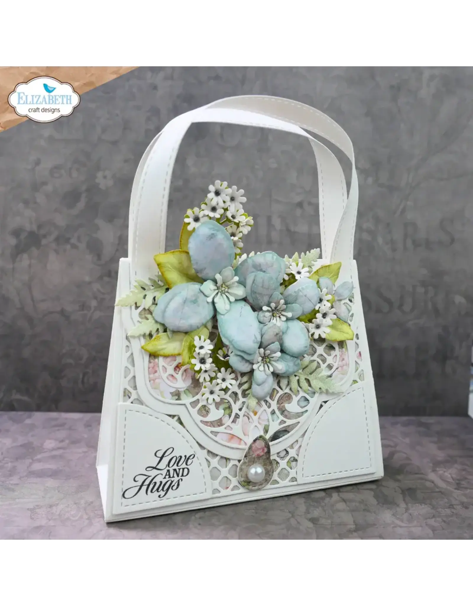 ELIZABETH CRAFT DESIGNS ELIZABETH CRAFT DESIGNS PAPER FLOWERS BY ANGELICA TURNER DELICATE FANCY PURSE DIE SET