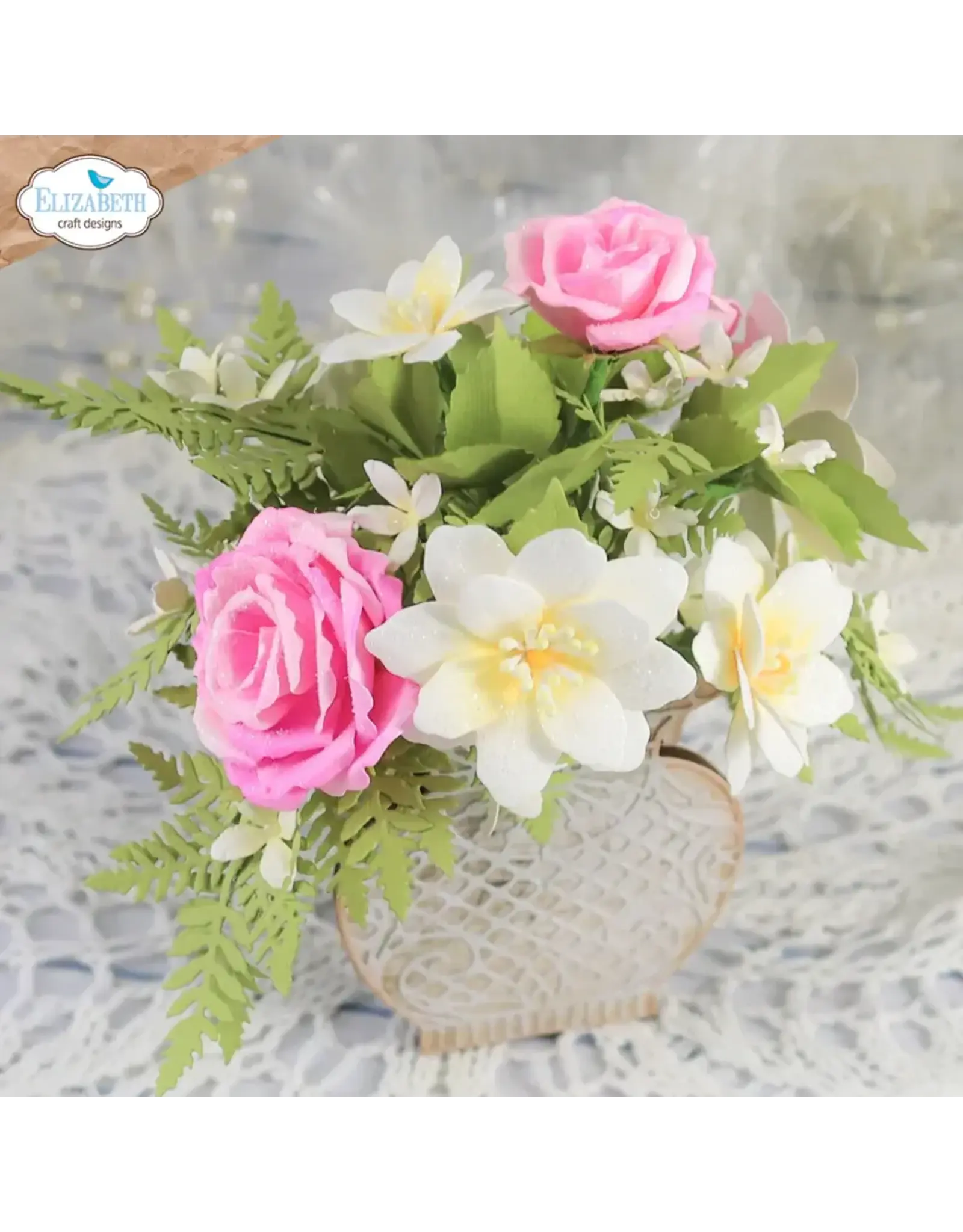ELIZABETH CRAFT DESIGNS ELIZABETH CRAFT DESIGNS PAPER FLOWERS BY ANGELICA TURNER FERN & GREENERY DIE SET