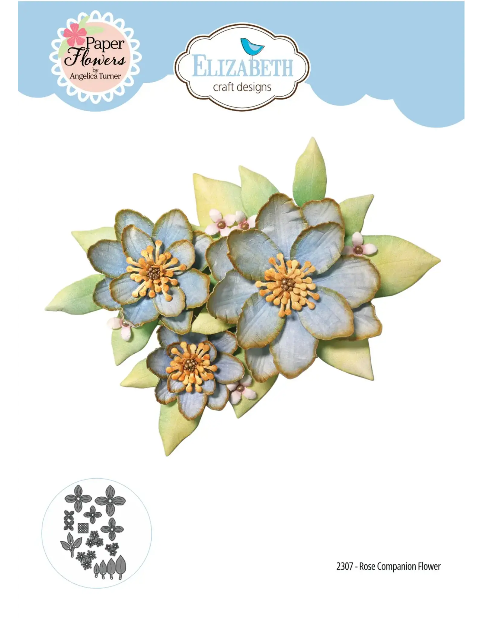ELIZABETH CRAFT DESIGNS ELIZABETH CRAFT DESIGNS PAPER FLOWERS BY ANGELICA TURNER ROSE COMPANION FLOWER DIE SET