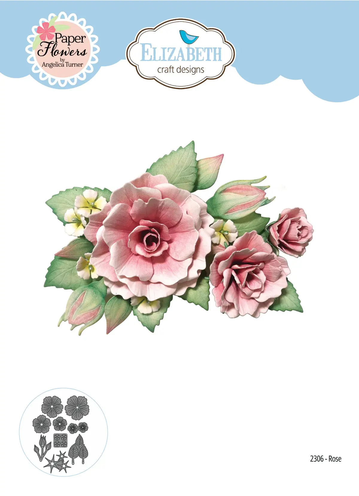 ELIZABETH CRAFT DESIGNS ELIZABETH CRAFT DESIGNS PAPER FLOWERS BY ANGELICA TURNER ROSE DIE SET