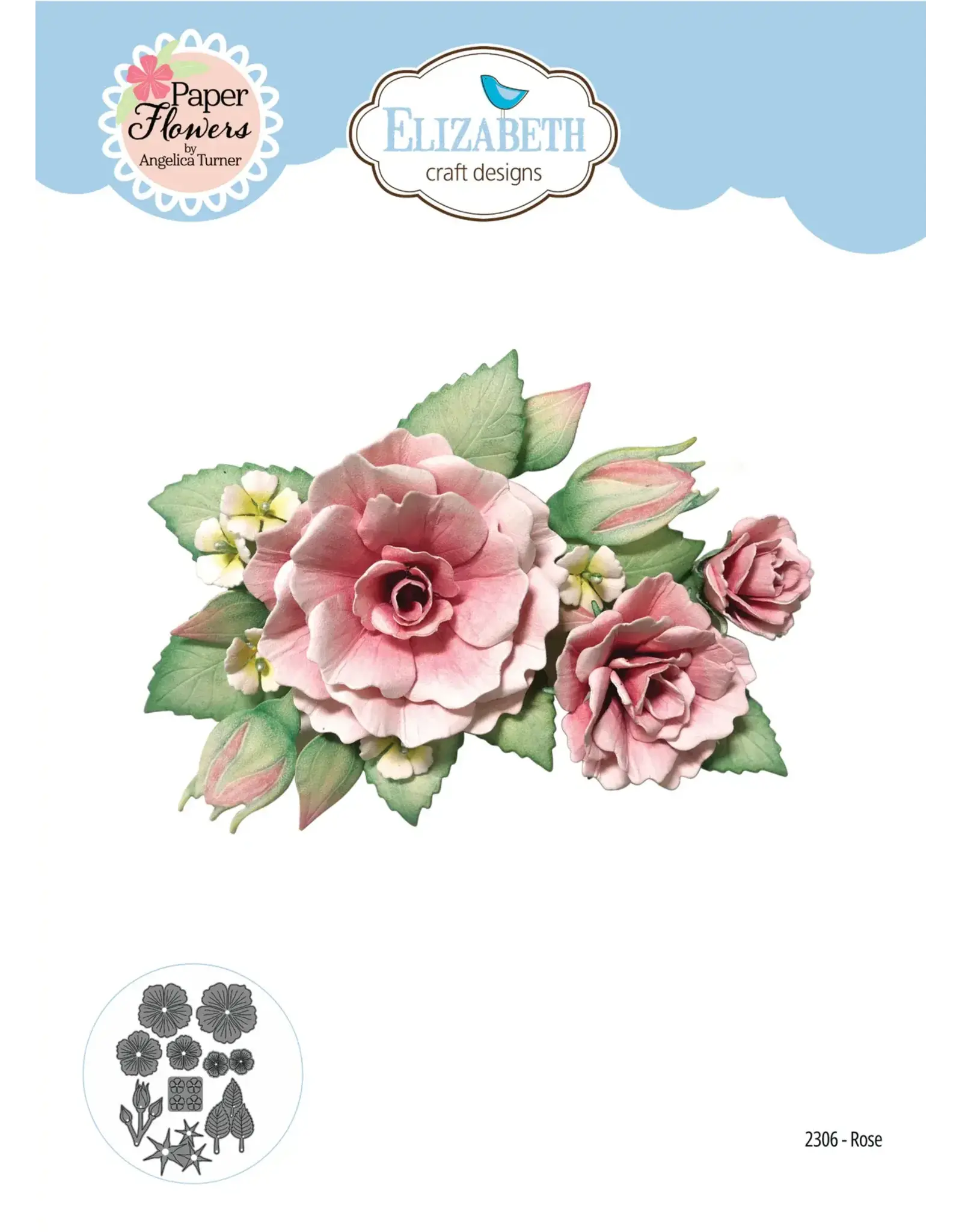 ELIZABETH CRAFT DESIGNS ELIZABETH CRAFT DESIGNS PAPER FLOWERS BY ANGELICA TURNER ROSE DIE SET