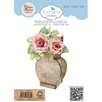 ELIZABETH CRAFT DESIGNS ELIZABETH CRAFT DESIGNS PAPER FLOWERS BY ANGELICA TURNER FLORAL VASE