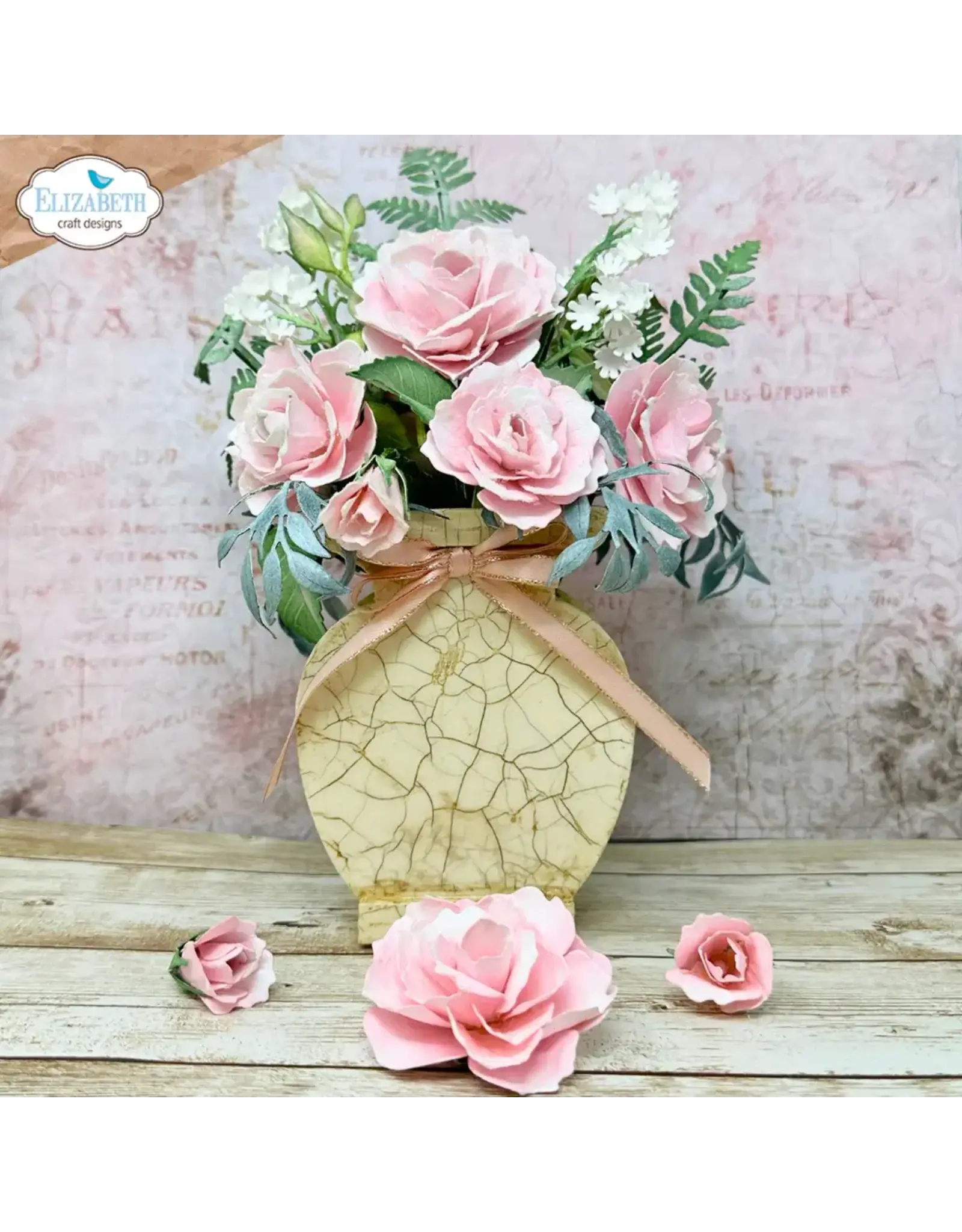 ELIZABETH CRAFT DESIGNS ELIZABETH CRAFT DESIGNS PAPER FLOWERS BY ANGELICA TURNER FLORAL VASE