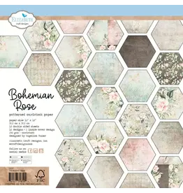 ELIZABETH CRAFT DESIGNS ELIZABETH CRAFT DESIGNS PAPER FLOWERS BY ANGELICA TURNER BOHEMIAN ROSE 12x12 PATTERENED PAPER PACK