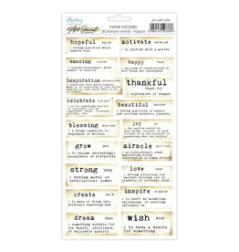 MINTAY MINTAY ART JOURNAL 6x12 PAPER STICKERS DICTIONARY WORDS - HAPPY