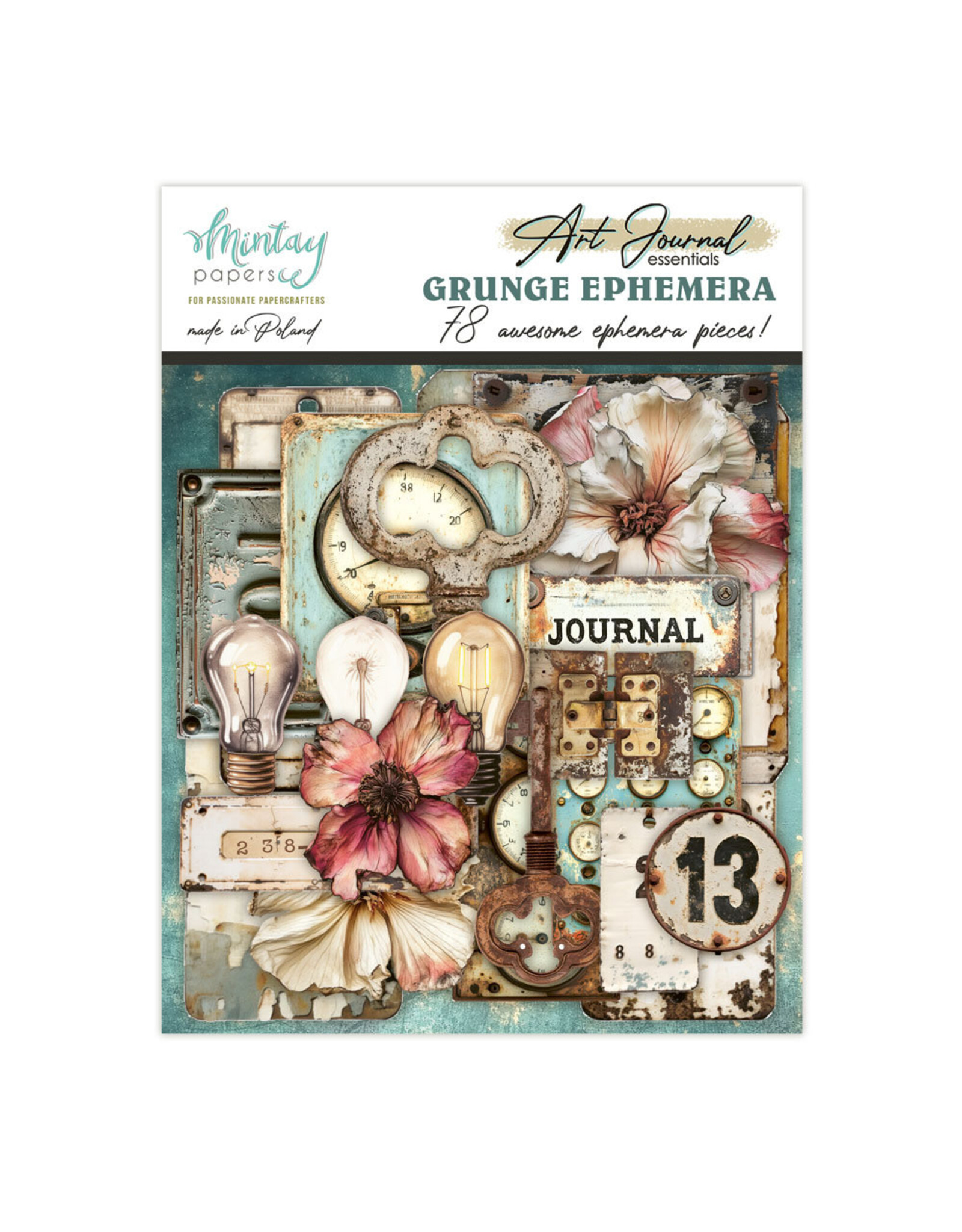 MINTAY MINTAY ART JOURNAL GRUNGE PAPER DIE-CUTS 78/PK