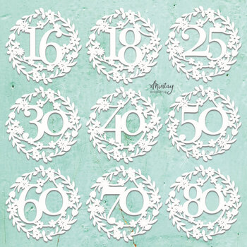 MINTAY MINTAY CHIPPIES - JUBILEE NUMBERS 12x12 CHIPBOARD