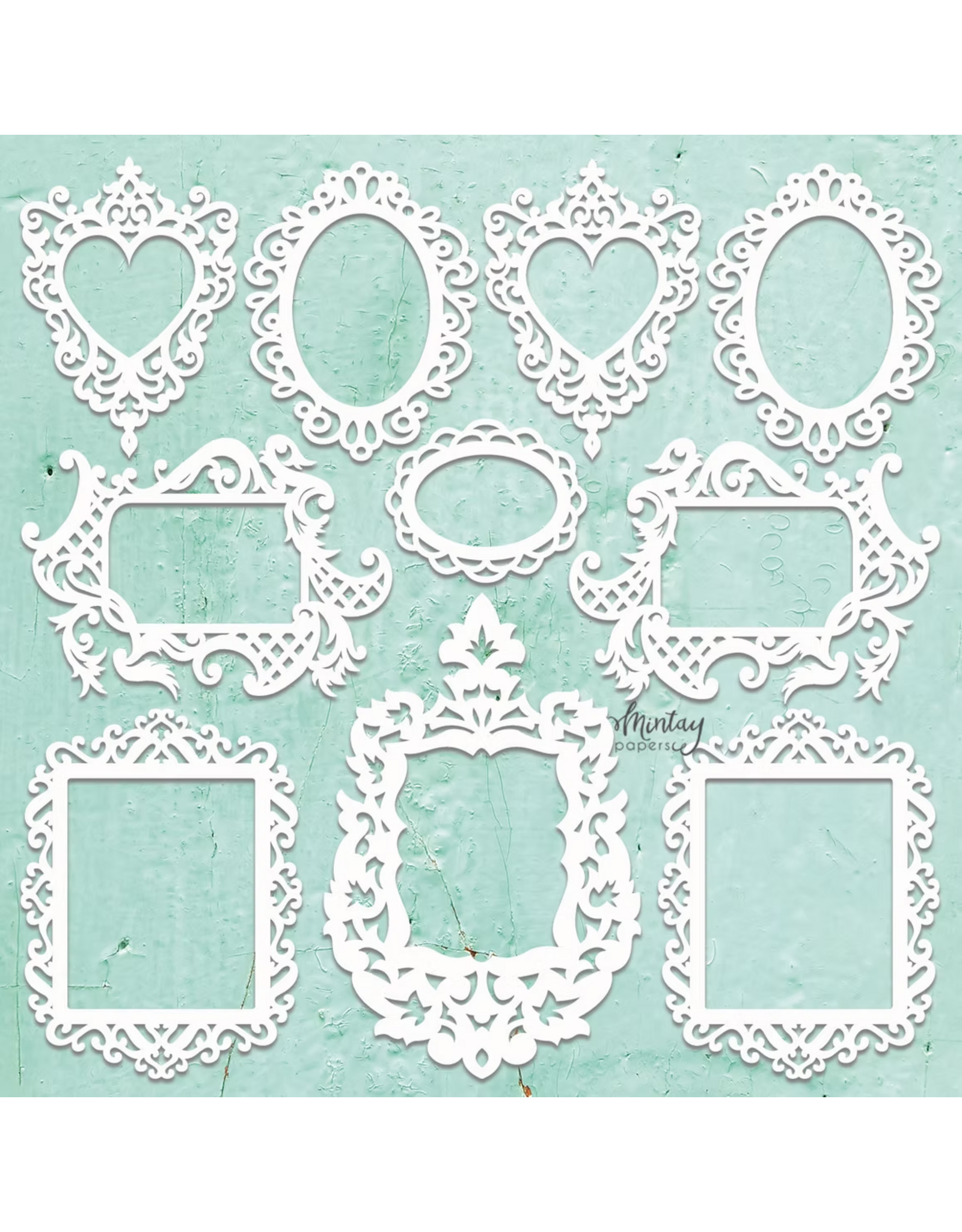 MINTAY MINTAY CHIPPIES - DECOR FRAMES 2 12x12 CHIPBOARD