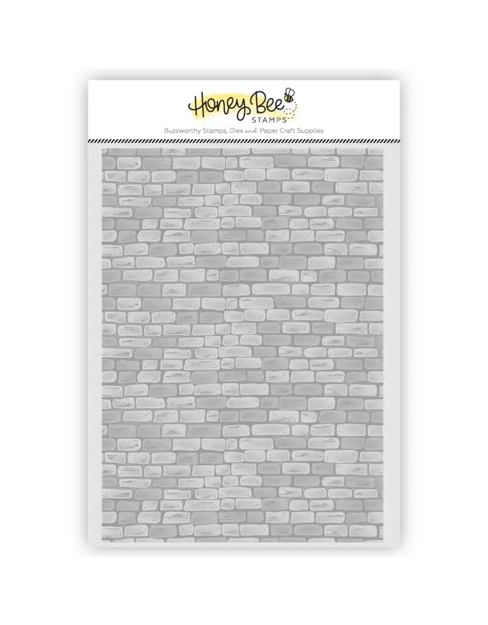 HONEY BEE HONEY BEE STAMPS RUSTIC BRICK WALL 3D EMBOSSING FOLDER