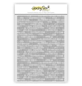HONEY BEE HONEY BEE STAMPS RUSTIC BRICK WALL 3D EMBOSSING FOLDER