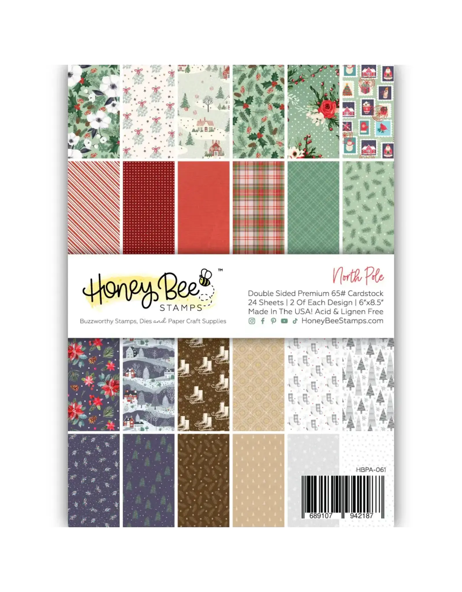 HONEY BEE HONEY BEE STAMPS NORTH POLE PAPER PAD 6x8.5 24 SHEETS