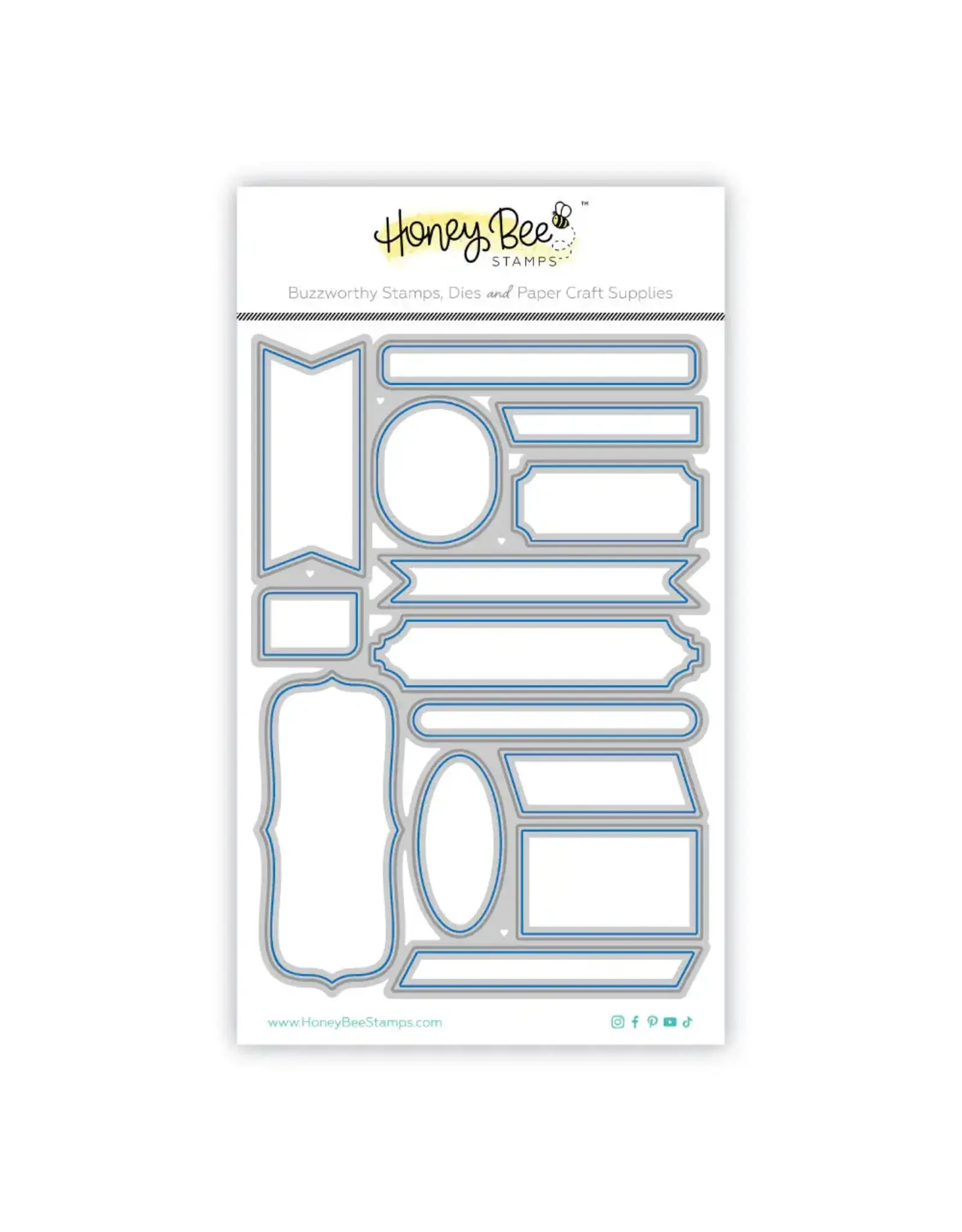 HONEY BEE HONEY BEE STAMPS SIMPLY STATED COORDINATING DIE SET