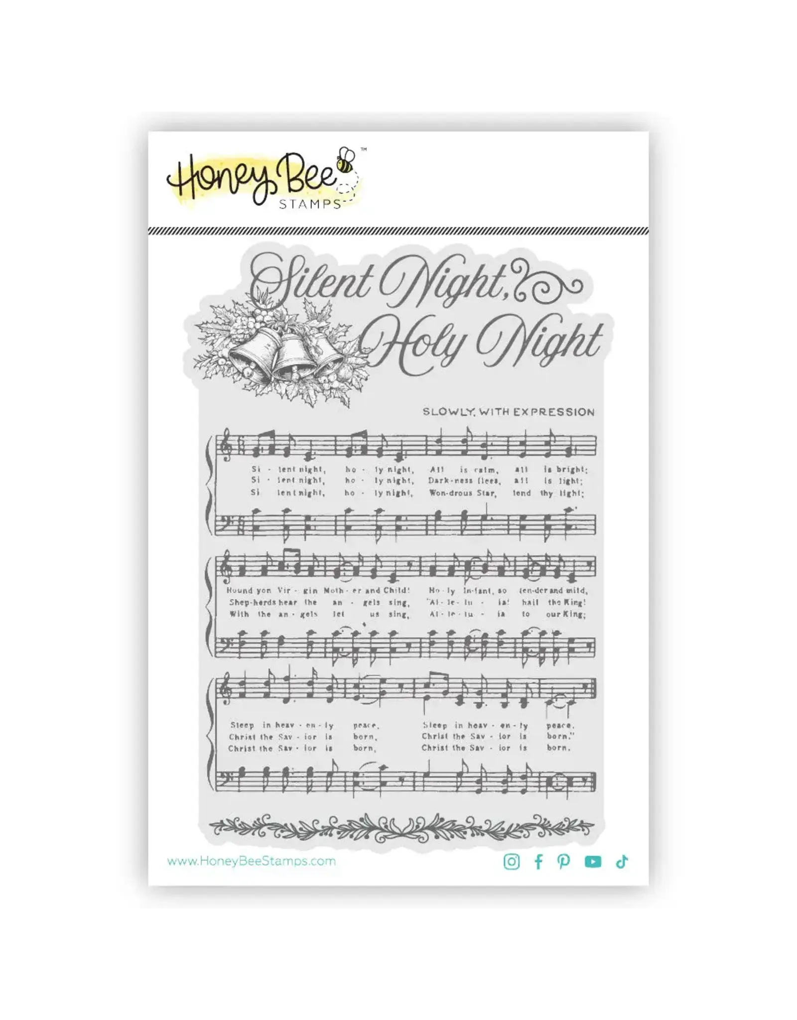 HONEY BEE HONEY BEE STAMPS SILENT NIGHT BACKGROUND CLING STAMP SET