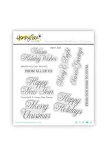 HONEY BEE HONEY BEE STAMPS WARM HOLIDAY WISHES CLEAR STAMP SET