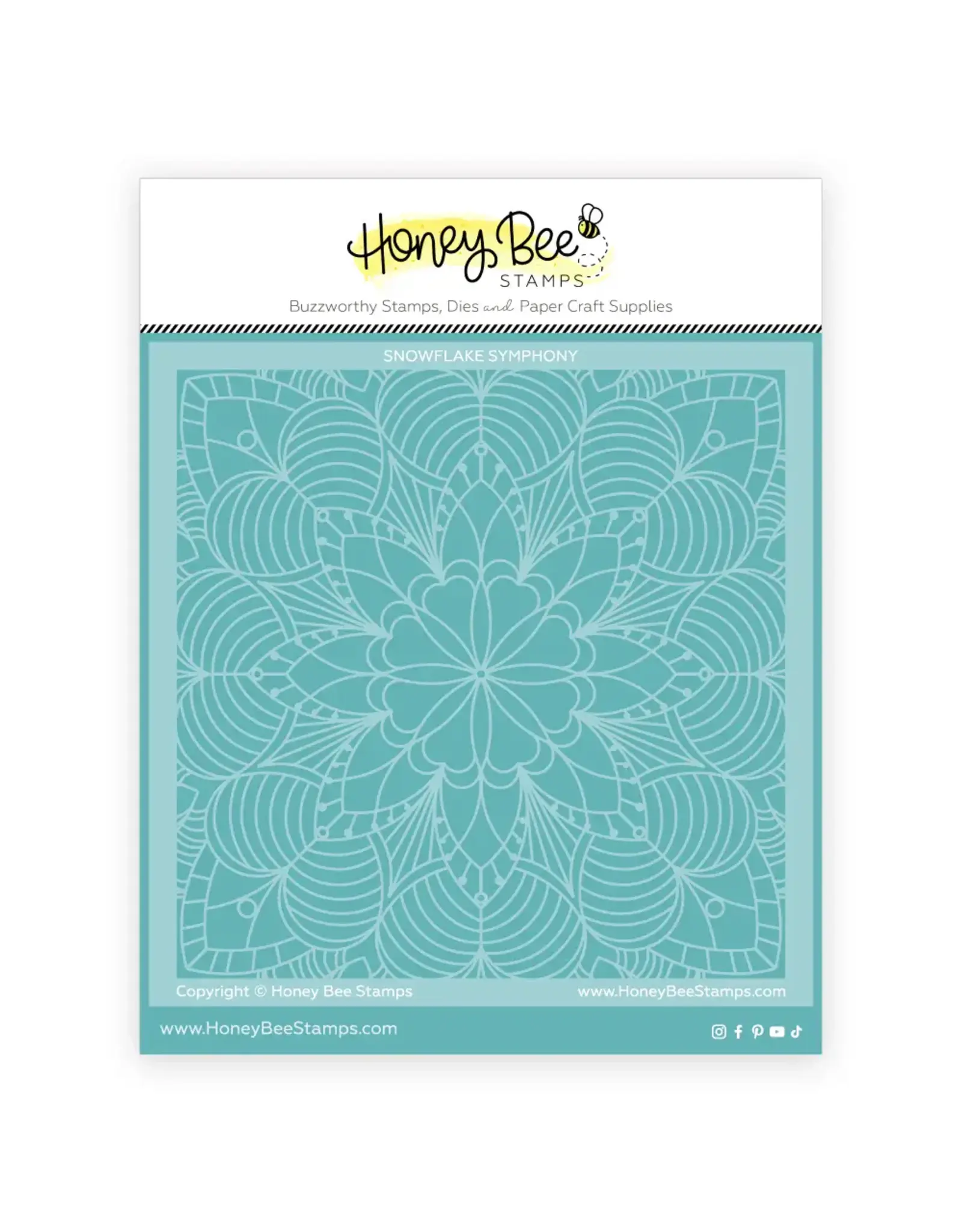 HONEY BEE HONEY BEE STAMPS SNOWFLAKE SYMPHONY 6x6 BACKGROUND STENCIL