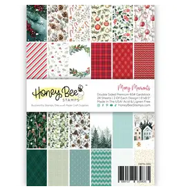 HONEY BEE HONEY BEE STAMPS MERRY MOMENTS PAPER PAD 6x8.5 24 SHEETS