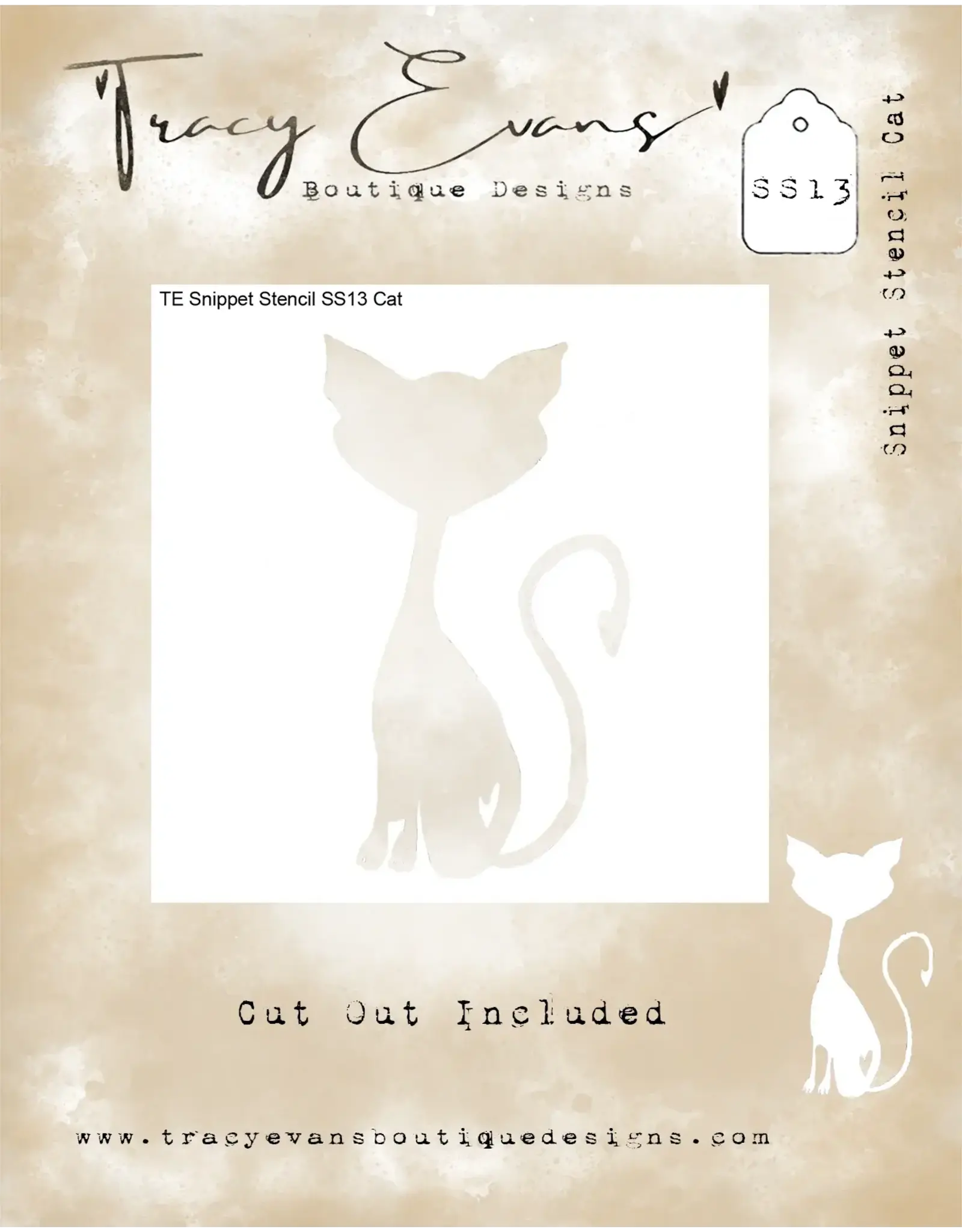 TRACY EVANS TRACY EVANS BOUTIQUE DESIGNS SS13 CAT 4x4 STENCIL