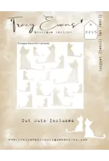 TRACY EVANS TRACY EVANS BOUTIQUE DESIGNS SS15 CAT FAMILY 4x4 STENCIL
