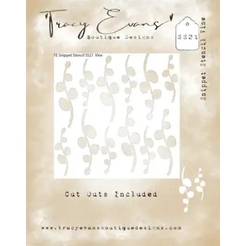 TRACY EVANS TRACY EVANS BOUTIQUE DESIGNS SS21 VINE 4x4 STENCIL