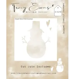 TRACY EVANS TRACY EVANS BOUTIQUE DESIGNS SS26 SNOWMAN 4x4 STENCIL