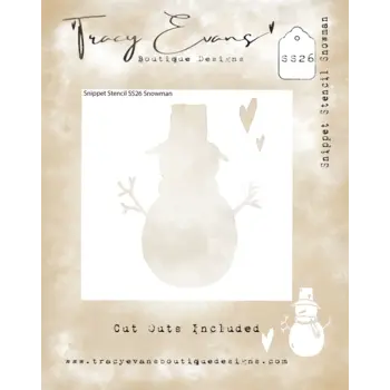 TRACY EVANS TRACY EVANS BOUTIQUE DESIGNS SS26 SNOWMAN 4x4 STENCIL