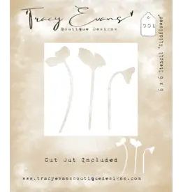 TRACY EVANS TRACY EVANS BOUTIQUE DESIGNS ST1 WILDFLOWER 6x6 STENCIL