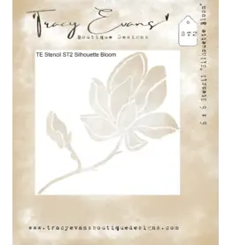 TRACY EVANS TRACY EVANS BOUTIQUE DESIGNS ST2 SILHOUETTE BLOOM 6x6 STENCIL