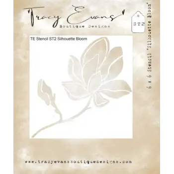 TRACY EVANS TRACY EVANS BOUTIQUE DESIGNS ST2 SILHOUETTE BLOOM 6x6 STENCIL