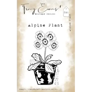 TRACY EVANS TRACY EVANS BOUTIQUE DESIGNS TE1 ALPINE PLANT A7 CLEAR STAMP