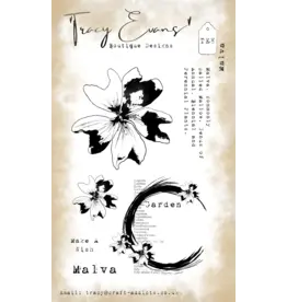 TRACY EVANS TRACY EVANS BOUTIQUE DESIGNS TE8 MALVA A6 CLEAR STAMP SET