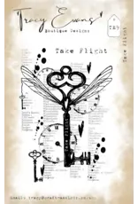 TRACY EVANS TRACY EVANS BOUTIQUE DESIGNS TE9 TAKE FLIGHT A7 CLEAR STAMP SET