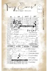 TRACY EVANS TRACY EVANS BOUTIQUE DESIGNS TE11 BACKGROUND ELEMENTS A7 CLEAR STAMP