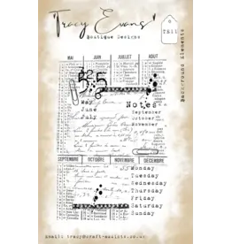 TRACY EVANS TRACY EVANS BOUTIQUE DESIGNS TE11 BACKGROUND ELEMENTS A7 CLEAR STAMP