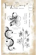 TRACY EVANS TRACY EVANS BOUTIQUE DESIGNS TE15 GARDEN DELIGHTS A6 CLEAR STAMP SET