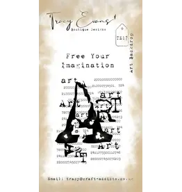 TRACY EVANS TRACY EVANS BOUTIQUE DESIGNS TE17 ART BACKDROP A8 CLEAR STAMP SET