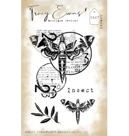 TRACY EVANS TRACY EVANS BOUTIQUE DESIGNS TE27 INSECT A7 CLEAR STAMP SET