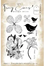 TRACY EVANS TRACY EVANS BOUTIQUE DESIGNS TE30 GARDEN ELEMENTS A5 CLEAR STAMP SET