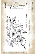 TRACY EVANS TRACY EVANS BOUTIQUE DESIGNS TE47 WILD AND FREE A7 CLEAR STAMP SET
