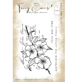 TRACY EVANS TRACY EVANS BOUTIQUE DESIGNS TE47 WILD AND FREE A7 CLEAR STAMP SET