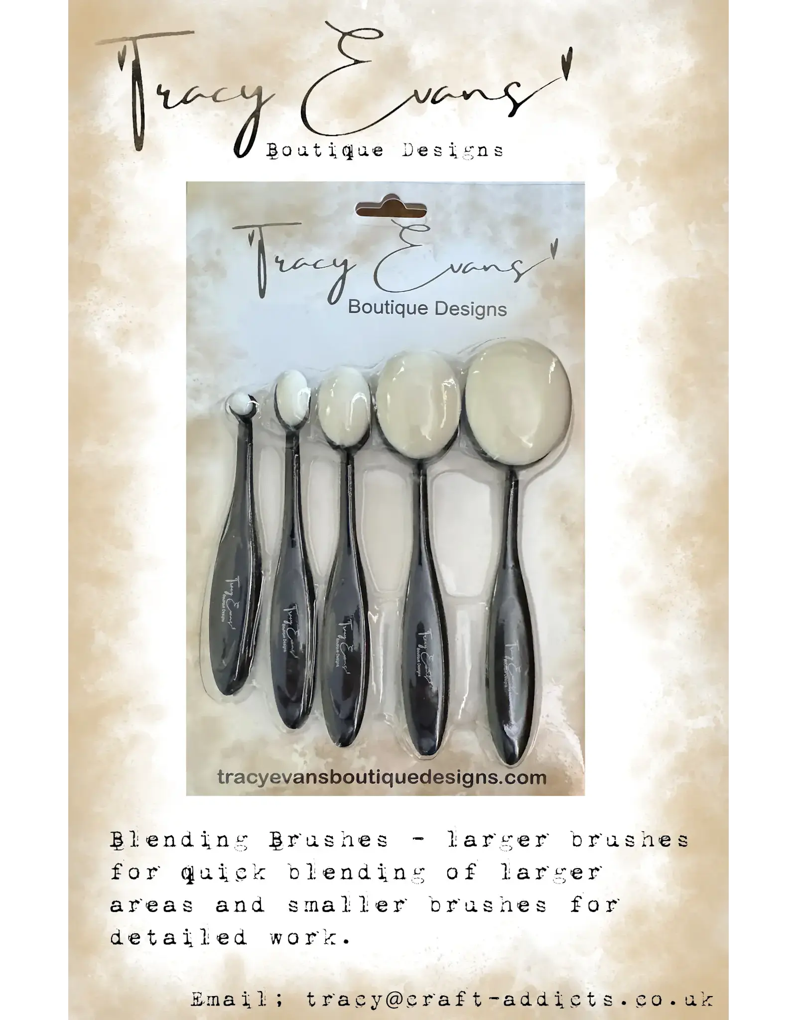 TRACY EVANS TRACY EVANS BOUTIQUE DESIGNS BLENDING BRUSHES 5/PK