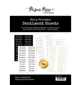 PAPER ROSE PAPER ROSE MERRY CHRISTMAS A5 SENTIMENT SHEETS