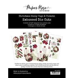 PAPER ROSE PAPER ROSE CHRISTMAS HOLLY TAGS & TICKETS CUT APARTS